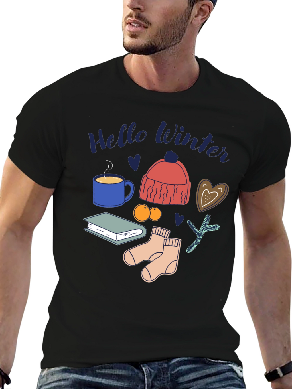 Hello Winter T-Shirt: Cozy Season Design