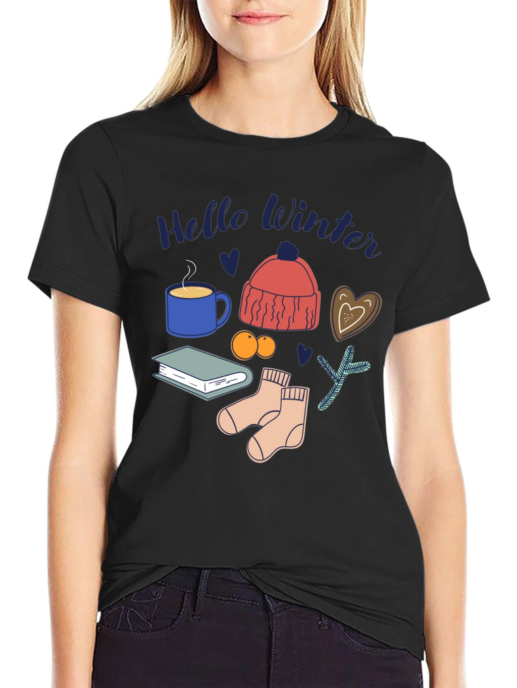 Hello Winter T-Shirt: Cozy Season Design