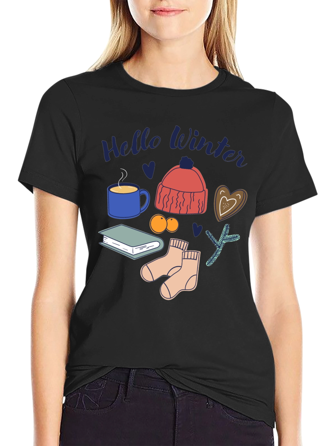 Hello Winter T-Shirt: Cozy Season Design