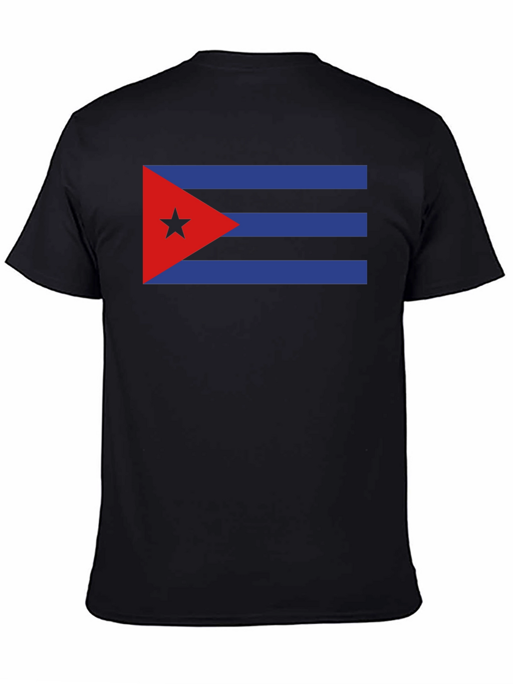 Cuban Pride T-Shirt - Black - Star & Stripes