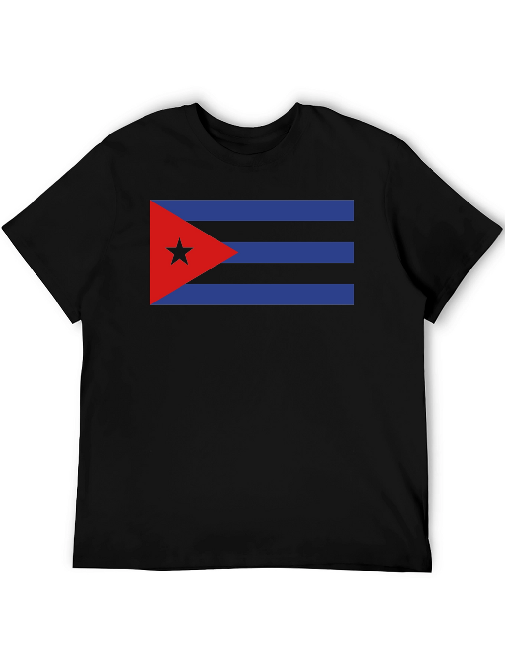 Cuban Pride T-Shirt - Black - Star & Stripes