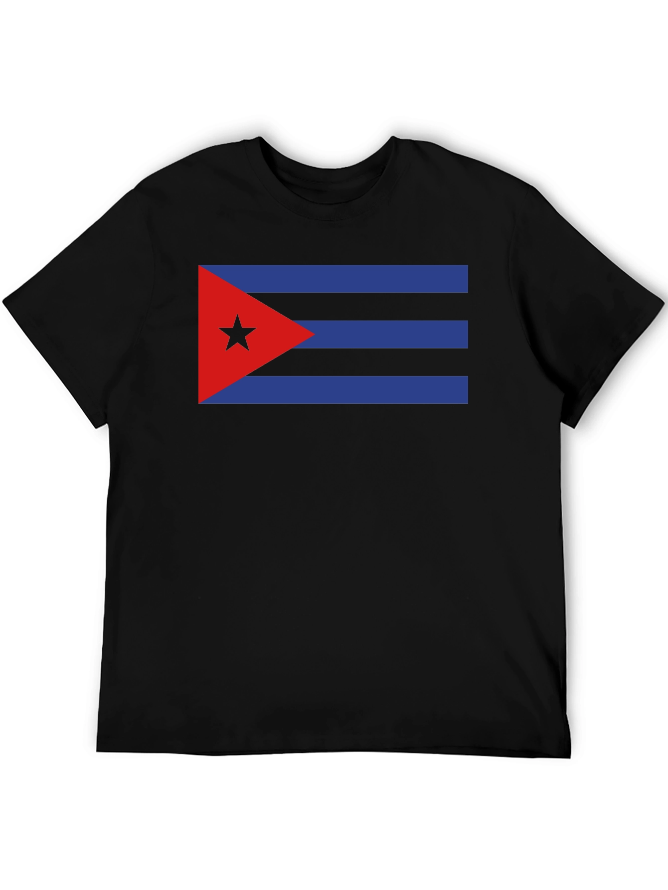Cuban Pride T-Shirt - Black - Star & Stripes