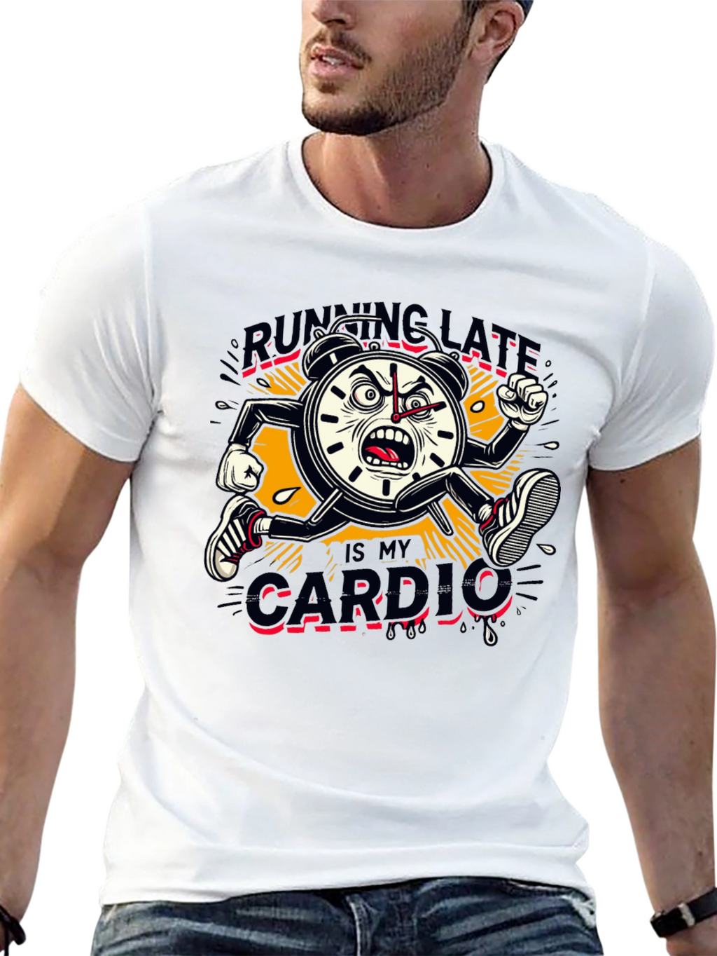 Running Late Cardio Graphic Tee