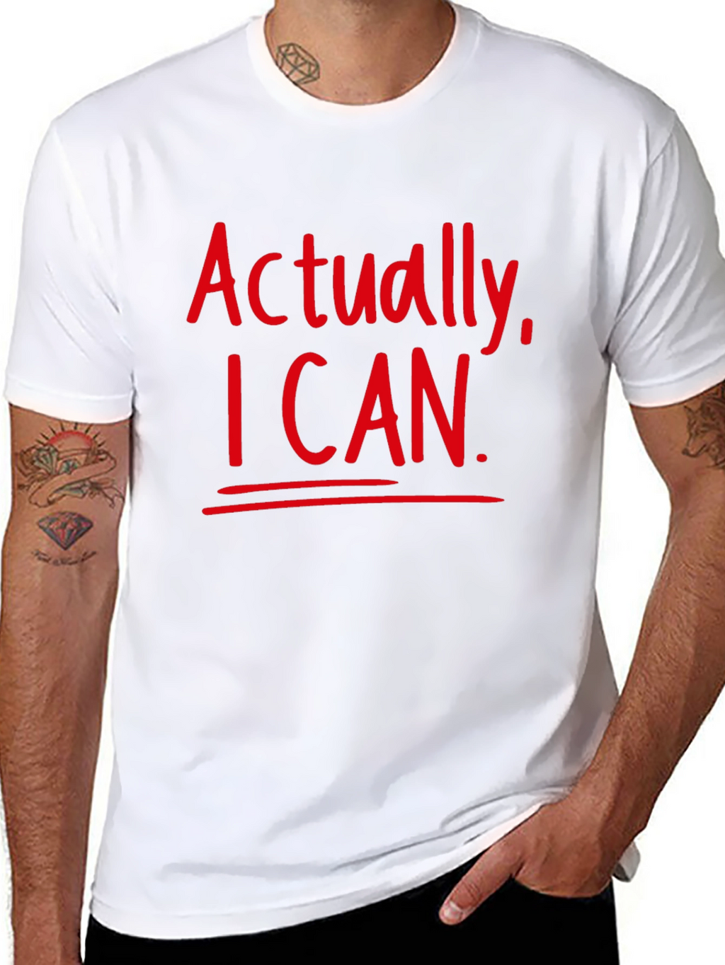 Actually I Can Black T-Shirt