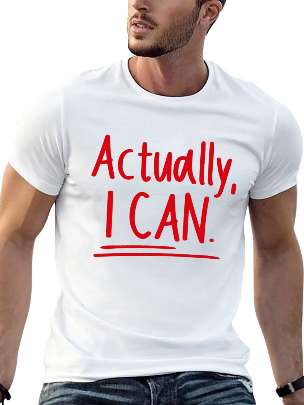 Actually I Can Black T-Shirt