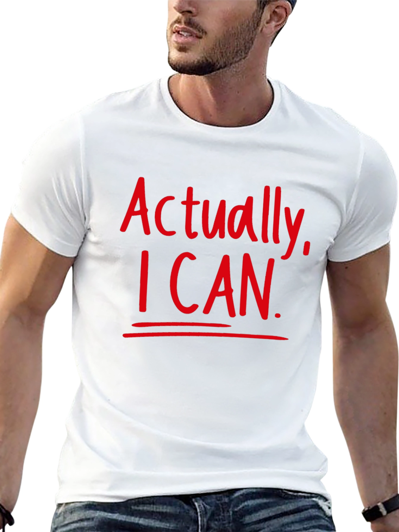 Actually I Can Black T-Shirt