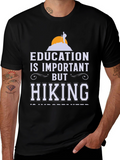 Education vs Hiking Graphic Tee