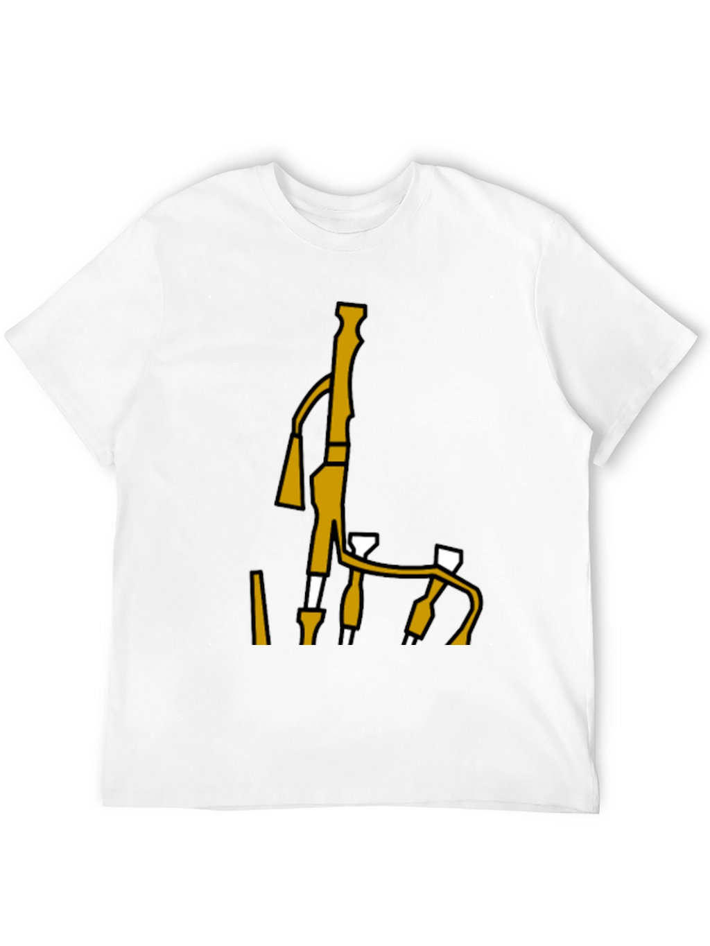 Bagpipes Graphic Tee - Black Cotton T-Shirt