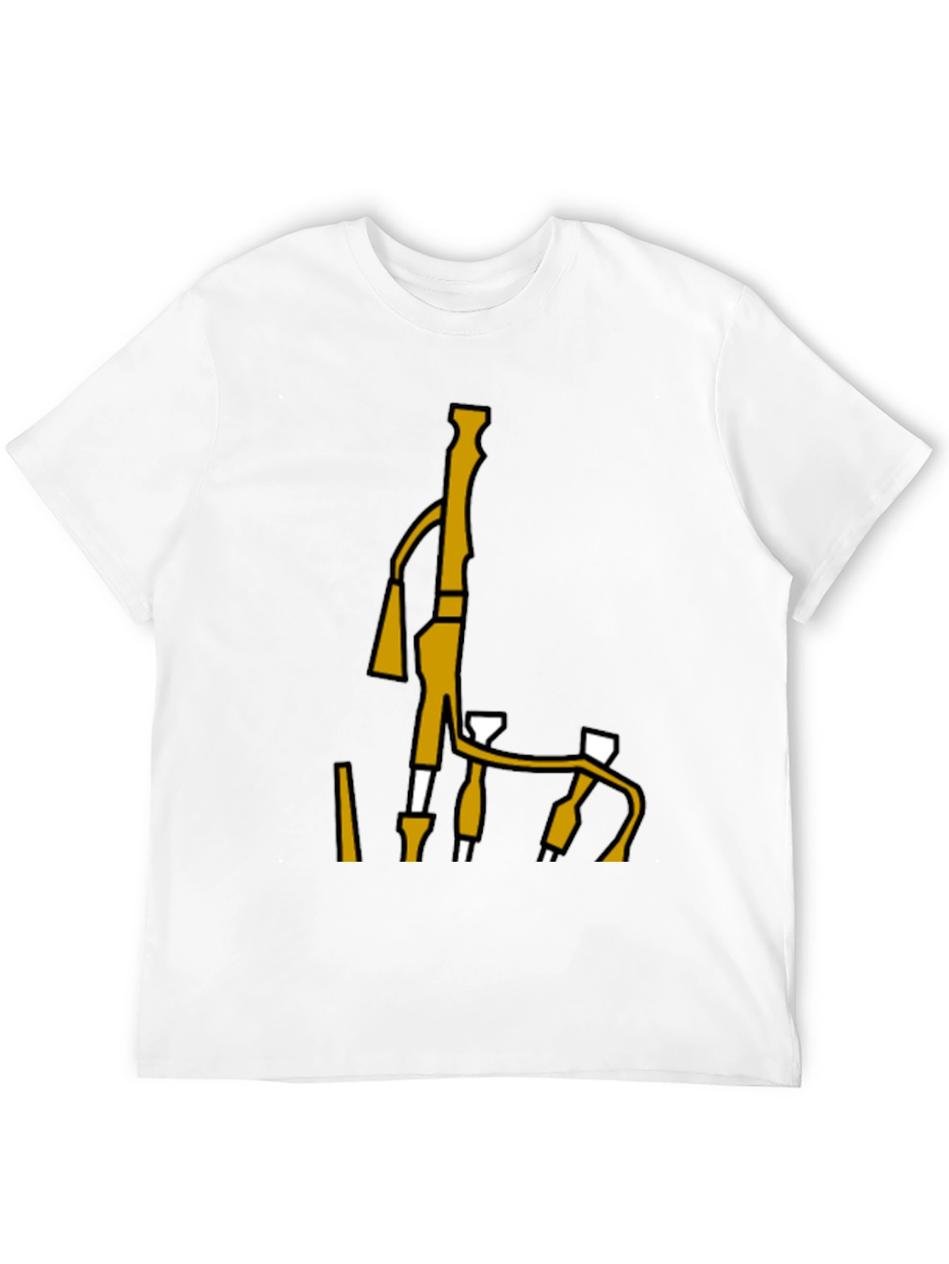 Bagpipes Graphic Tee - Black Cotton T-Shirt