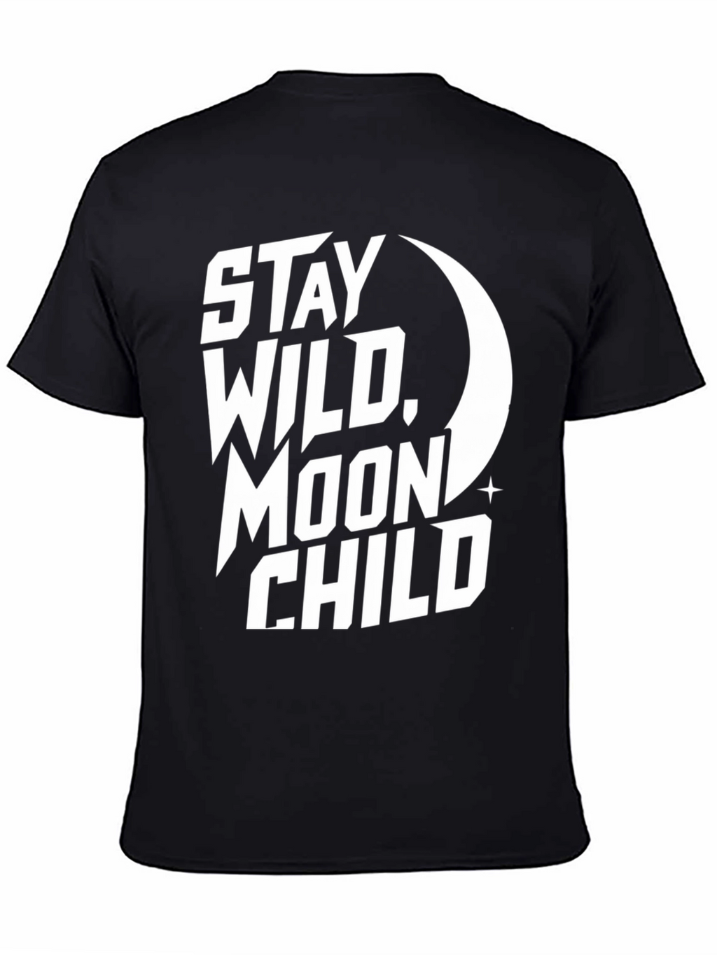 Stay Wild Moon Child Graphic Tee - Black