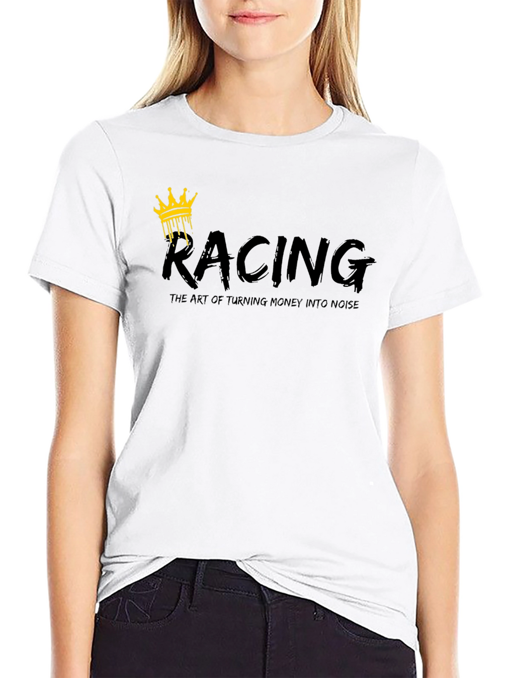 Racing Crown Graphic Black T-Shirt