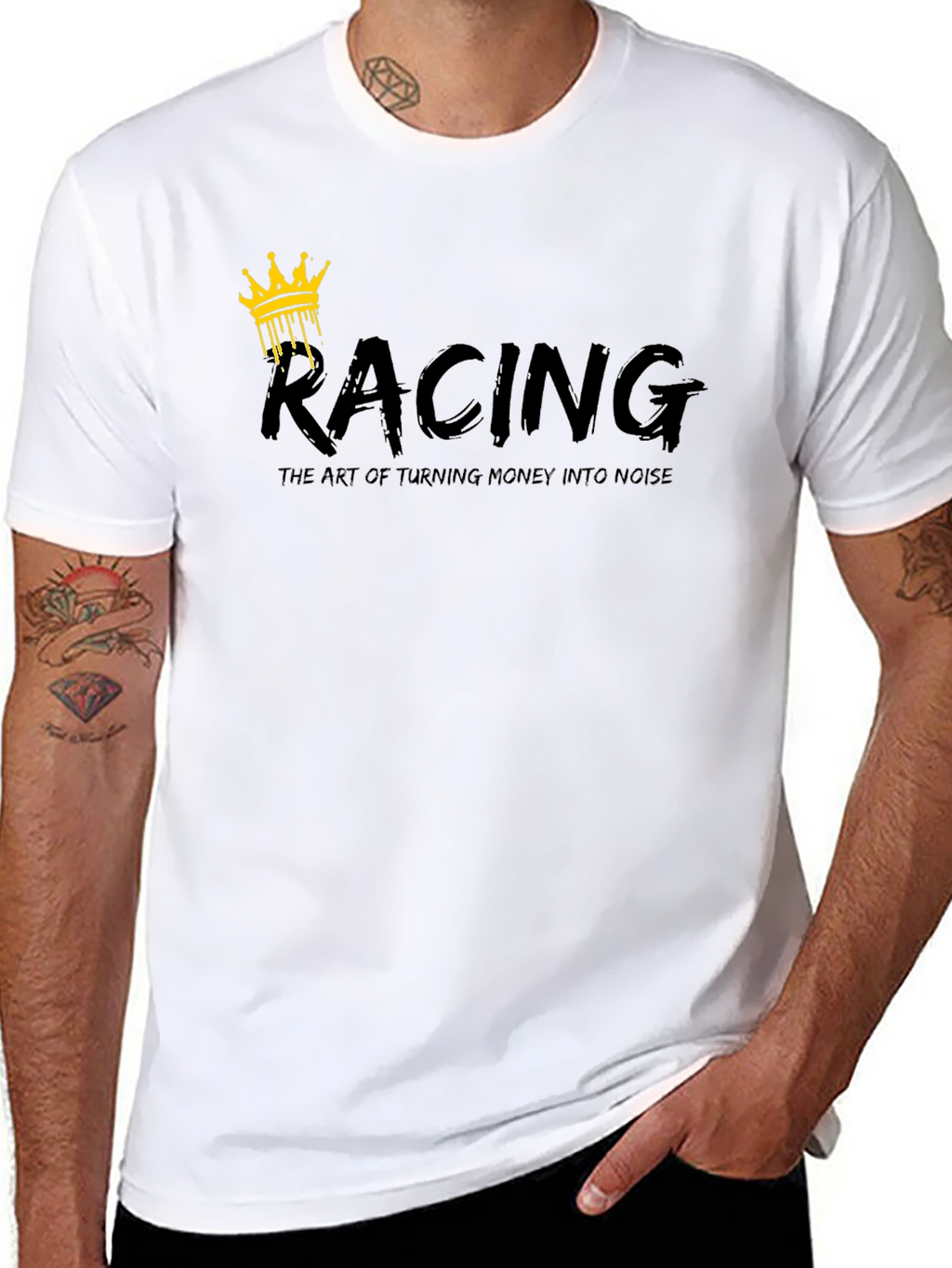 Racing Crown Graphic Black T-Shirt