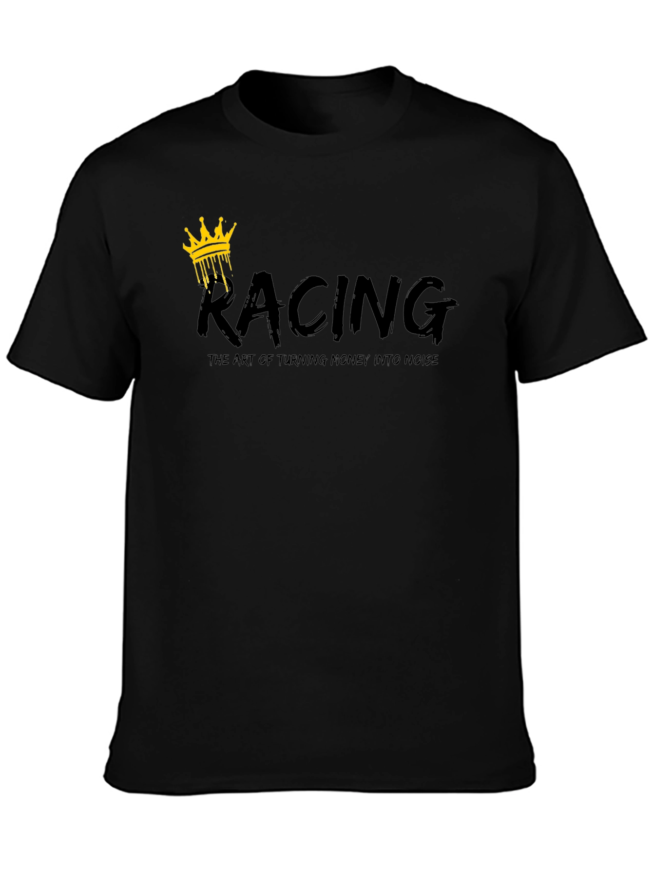 Racing Crown Graphic Black T-Shirt