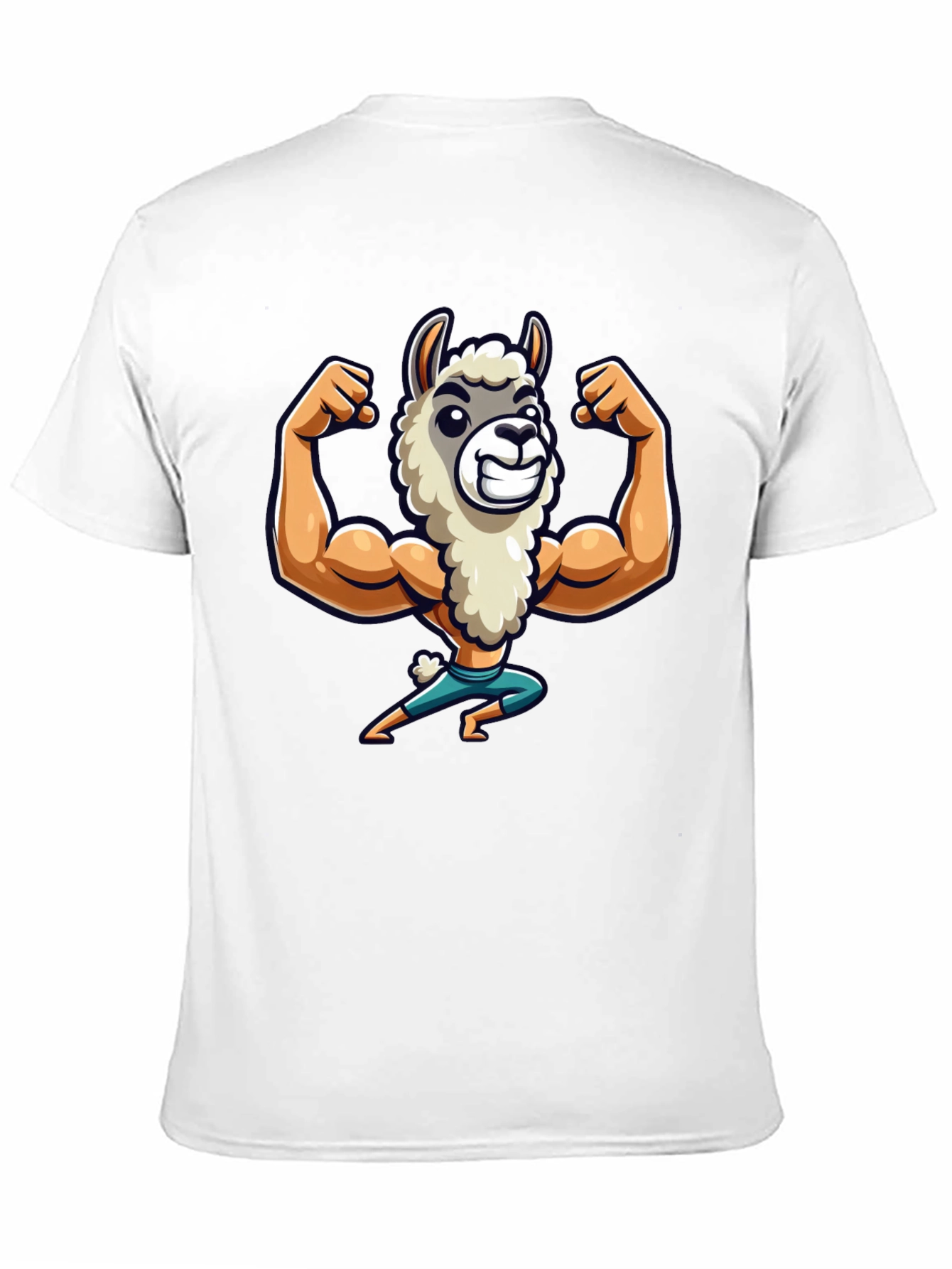 Llama Bodybuilder T-Shirt - Black Cotton Tee