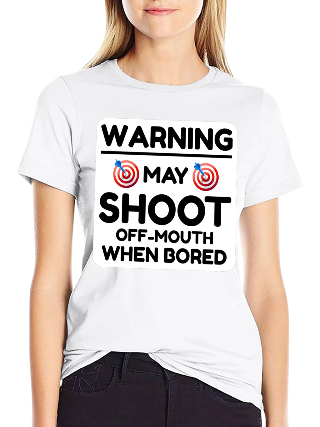 Warning May Shoot Off-Mouth When Bored T-Shirt