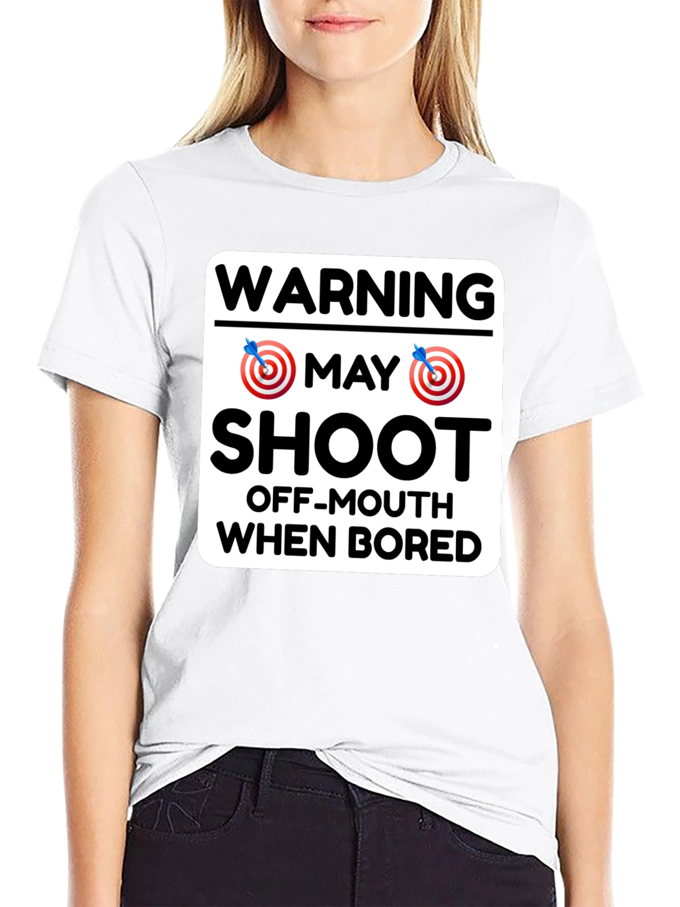Warning May Shoot Off-Mouth When Bored T-Shirt