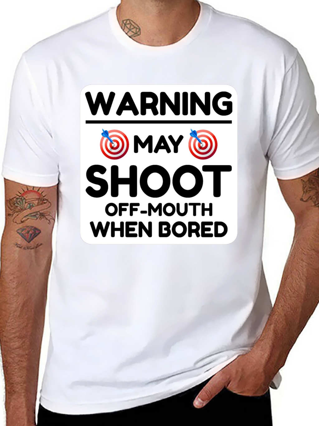 Warning May Shoot Off-Mouth When Bored T-Shirt