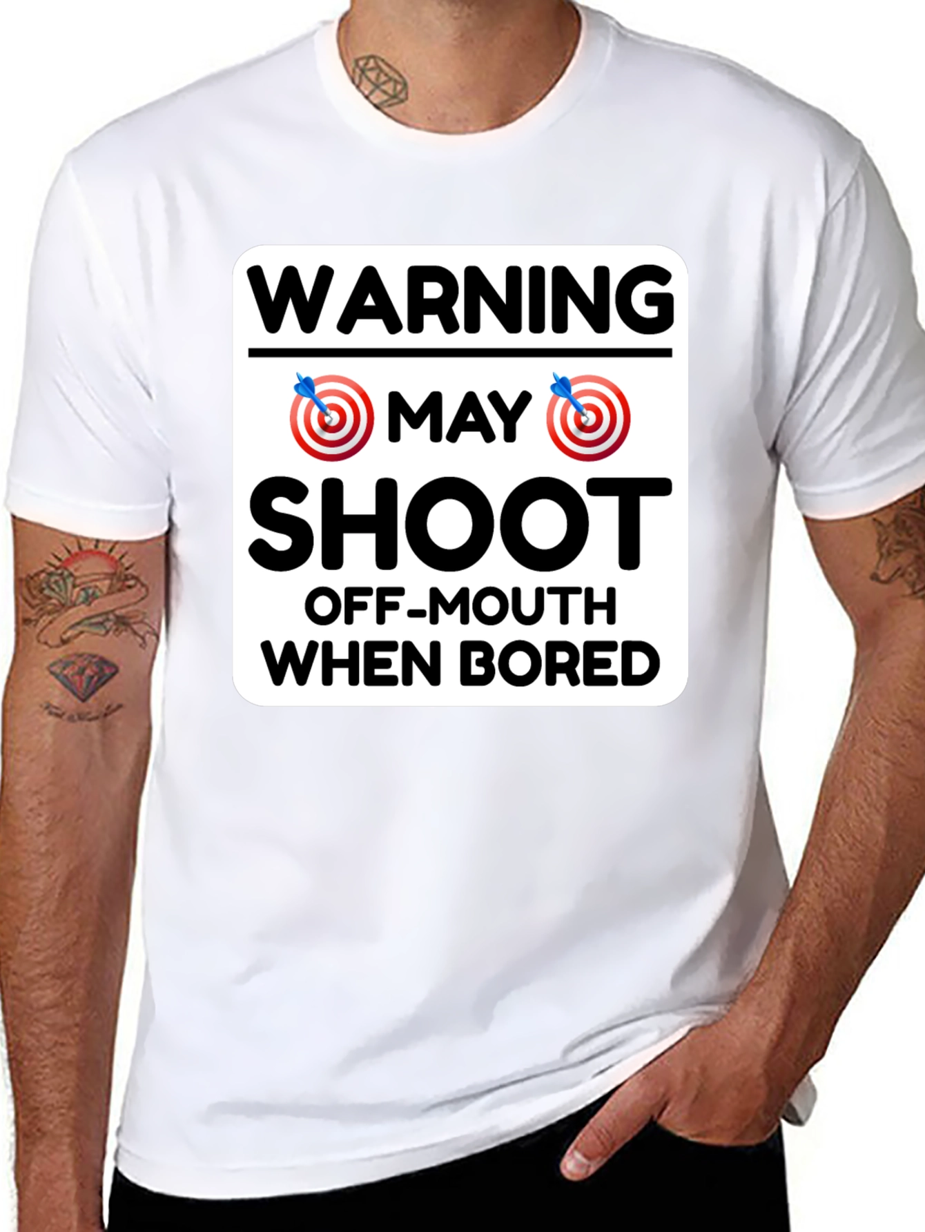 Warning May Shoot Off-Mouth When Bored T-Shirt