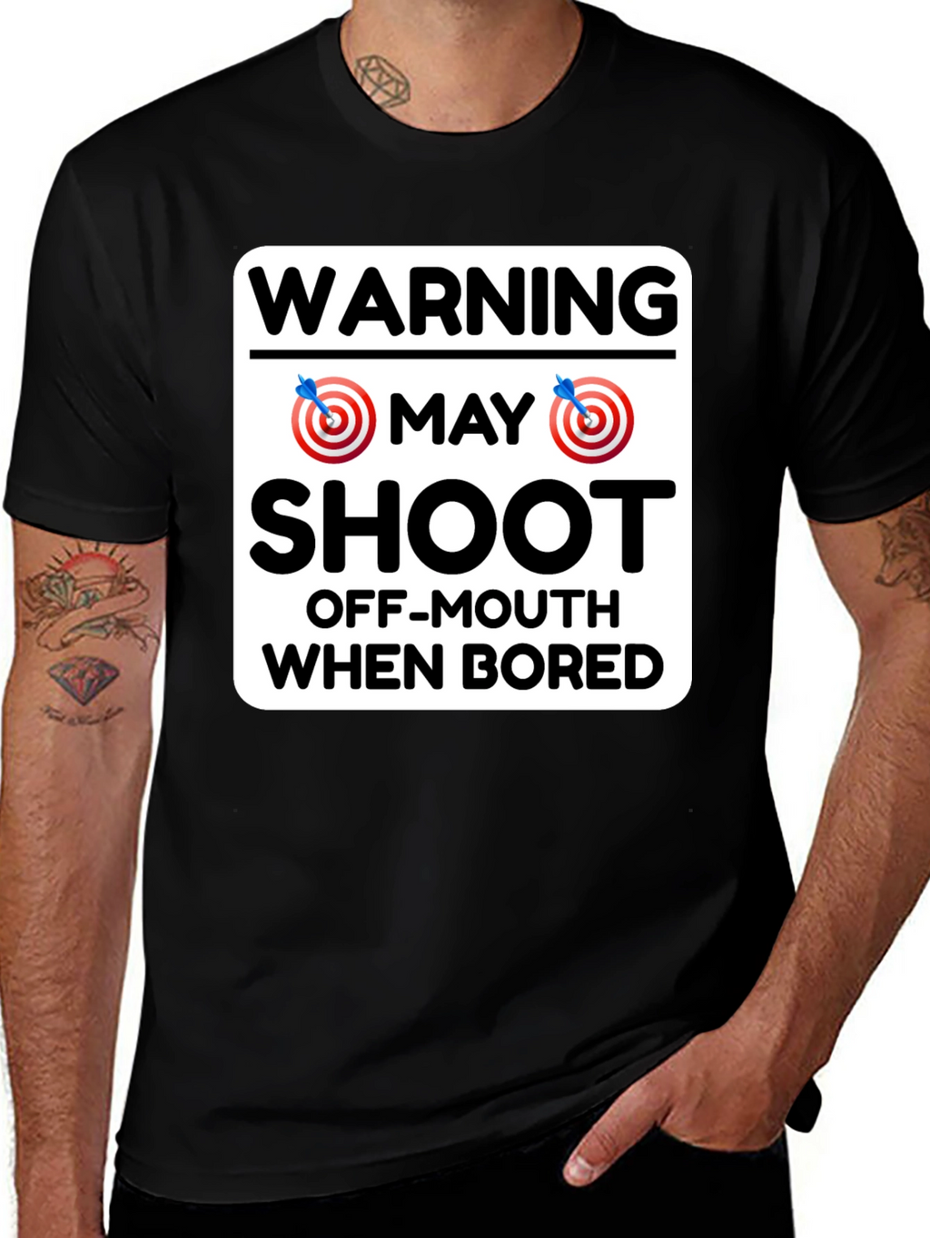 Warning May Shoot Off-Mouth When Bored T-Shirt