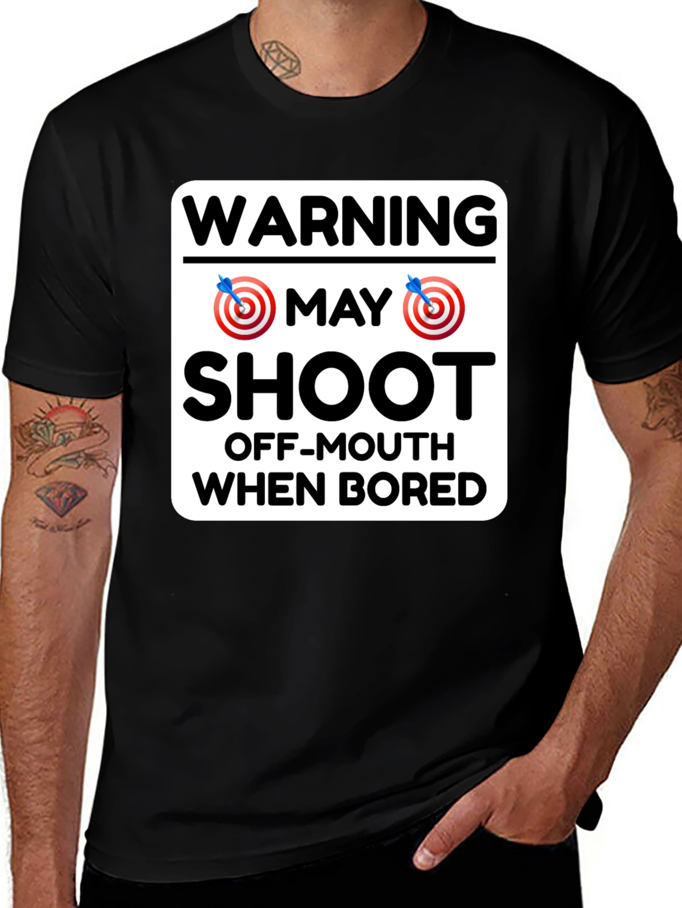 Warning May Shoot Off-Mouth When Bored T-Shirt