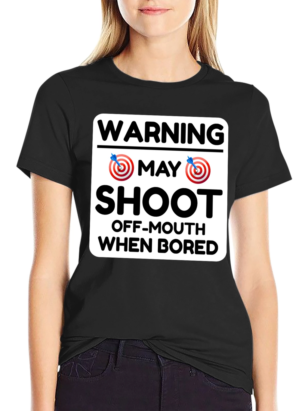 Warning May Shoot Off-Mouth When Bored T-Shirt