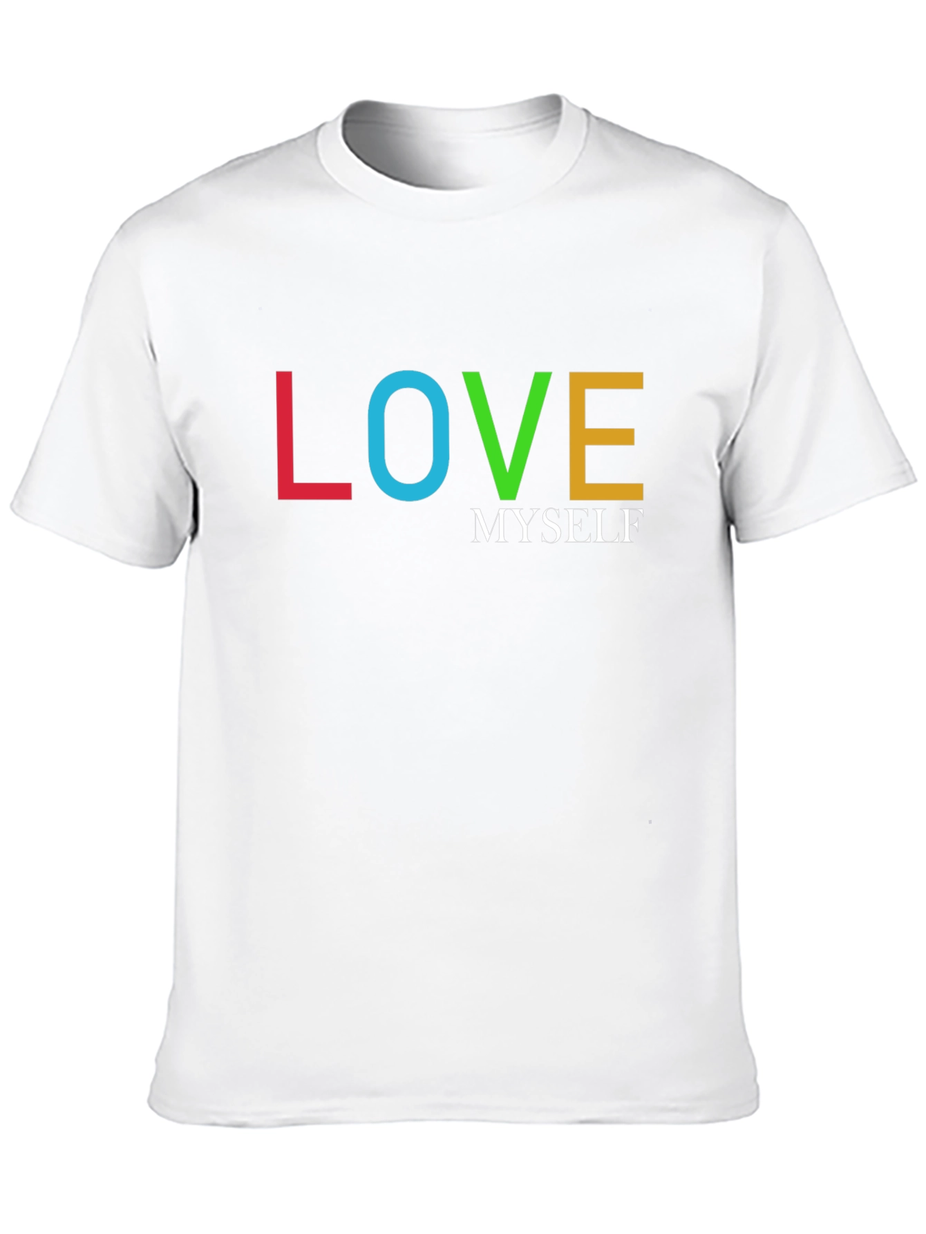 Love Myself Black Graphic T-Shirt