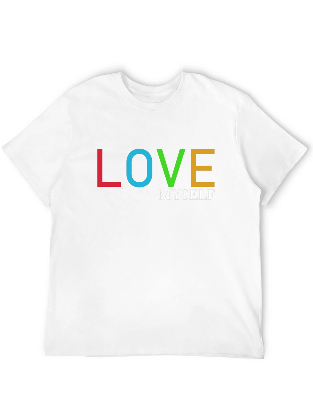 Love Myself Black Graphic T-Shirt