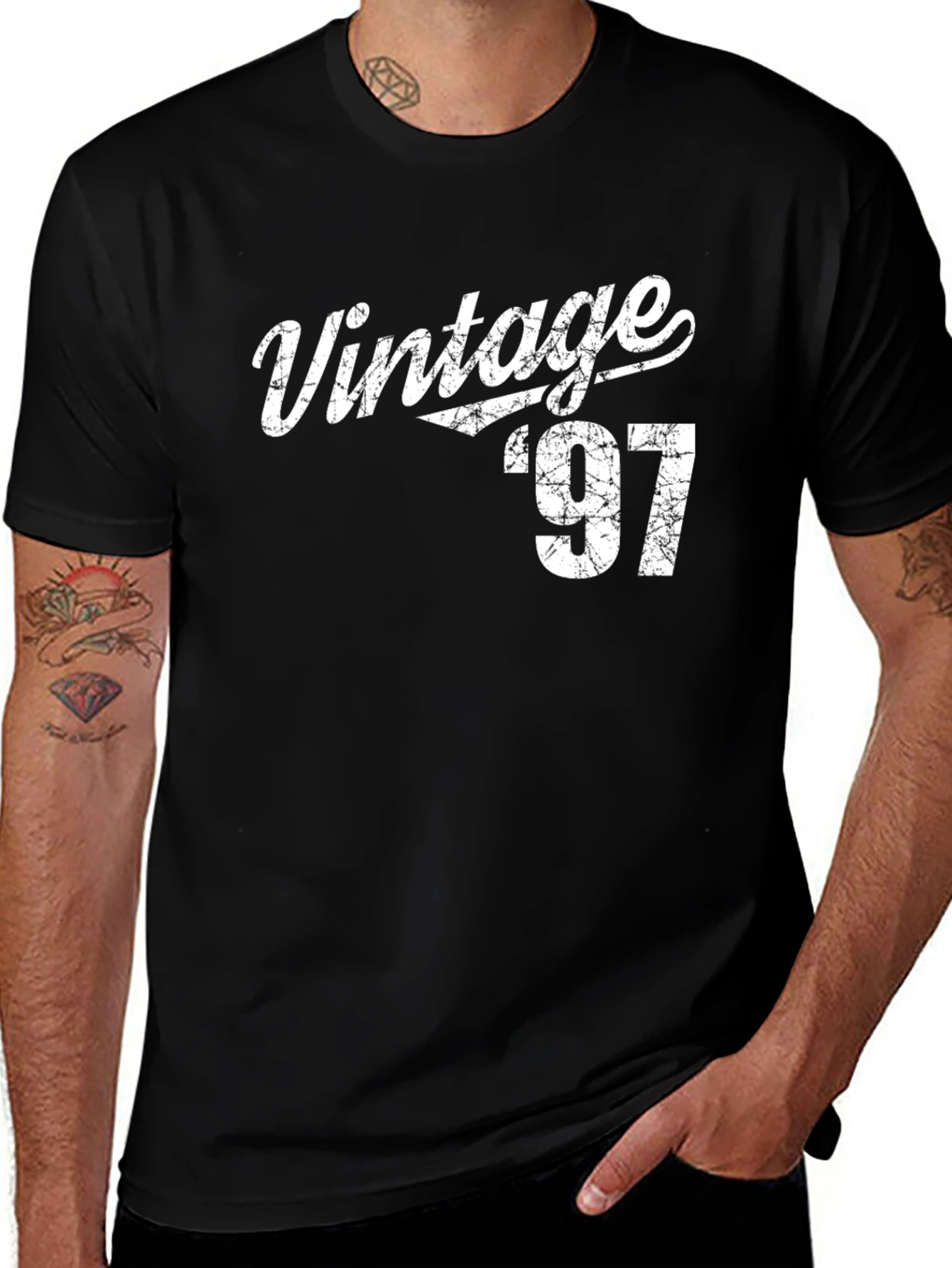 Vintage 97 Graphic Tee - Distressed Style