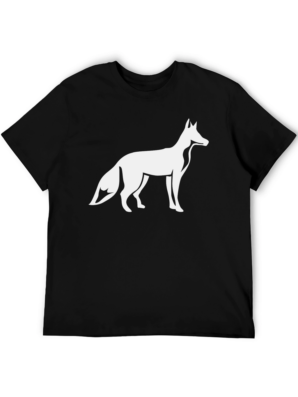 Fox Graphic Tee - Black Cotton Blend T-Shirt
