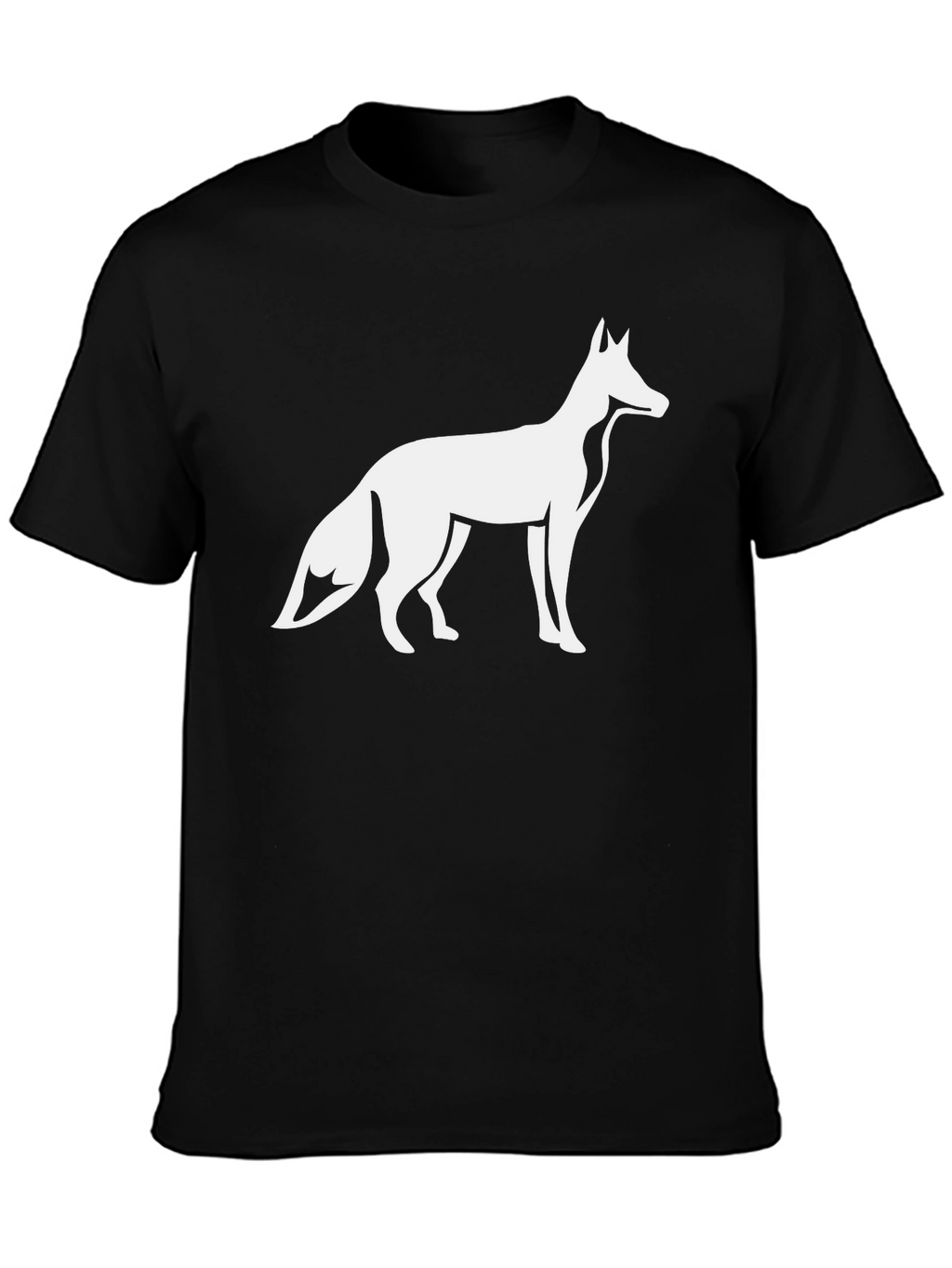 Fox Graphic Tee - Black Cotton Blend T-Shirt