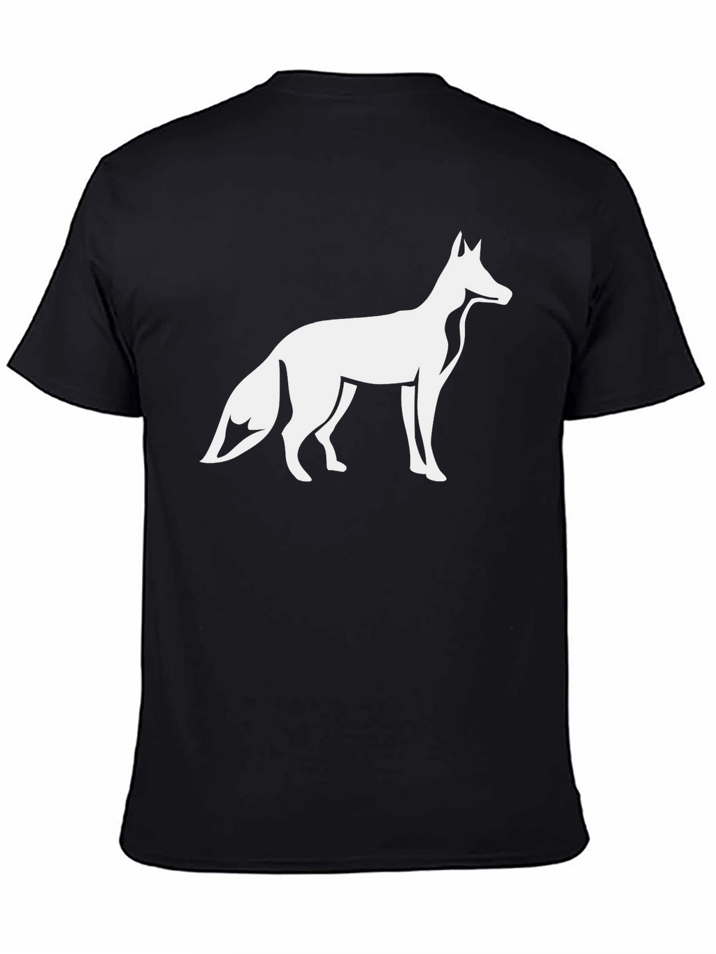 Fox Graphic Tee - Black Cotton Blend T-Shirt