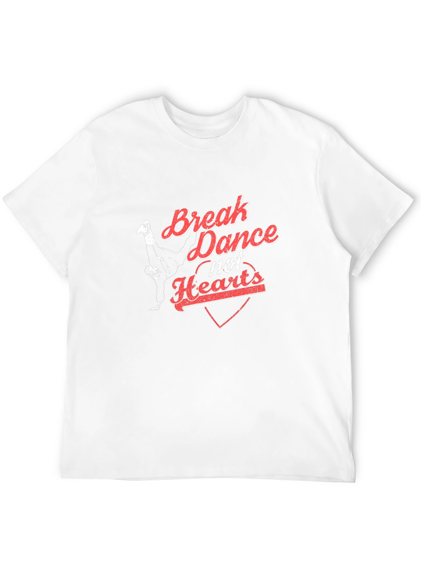 Break Dance Not Hearts Black T-Shirt