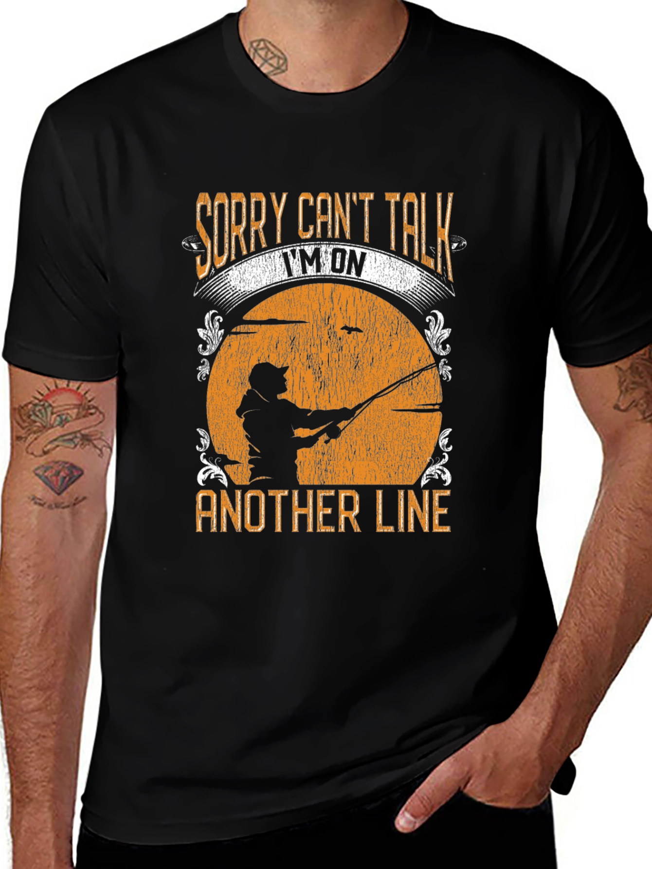 Sorry Cant Talk Fishing T-Shirt