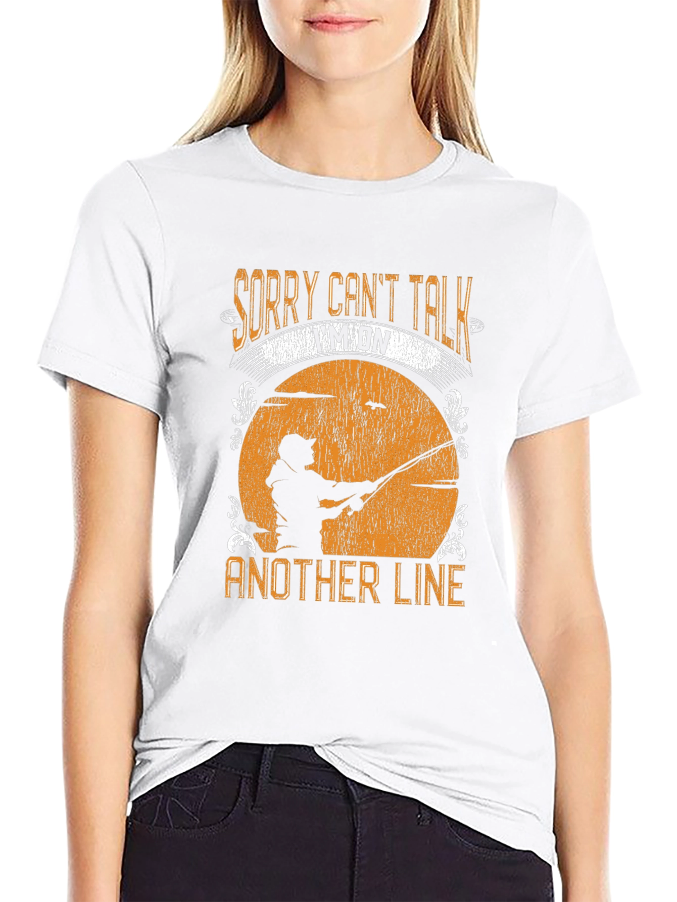 Sorry Cant Talk Fishing T-Shirt
