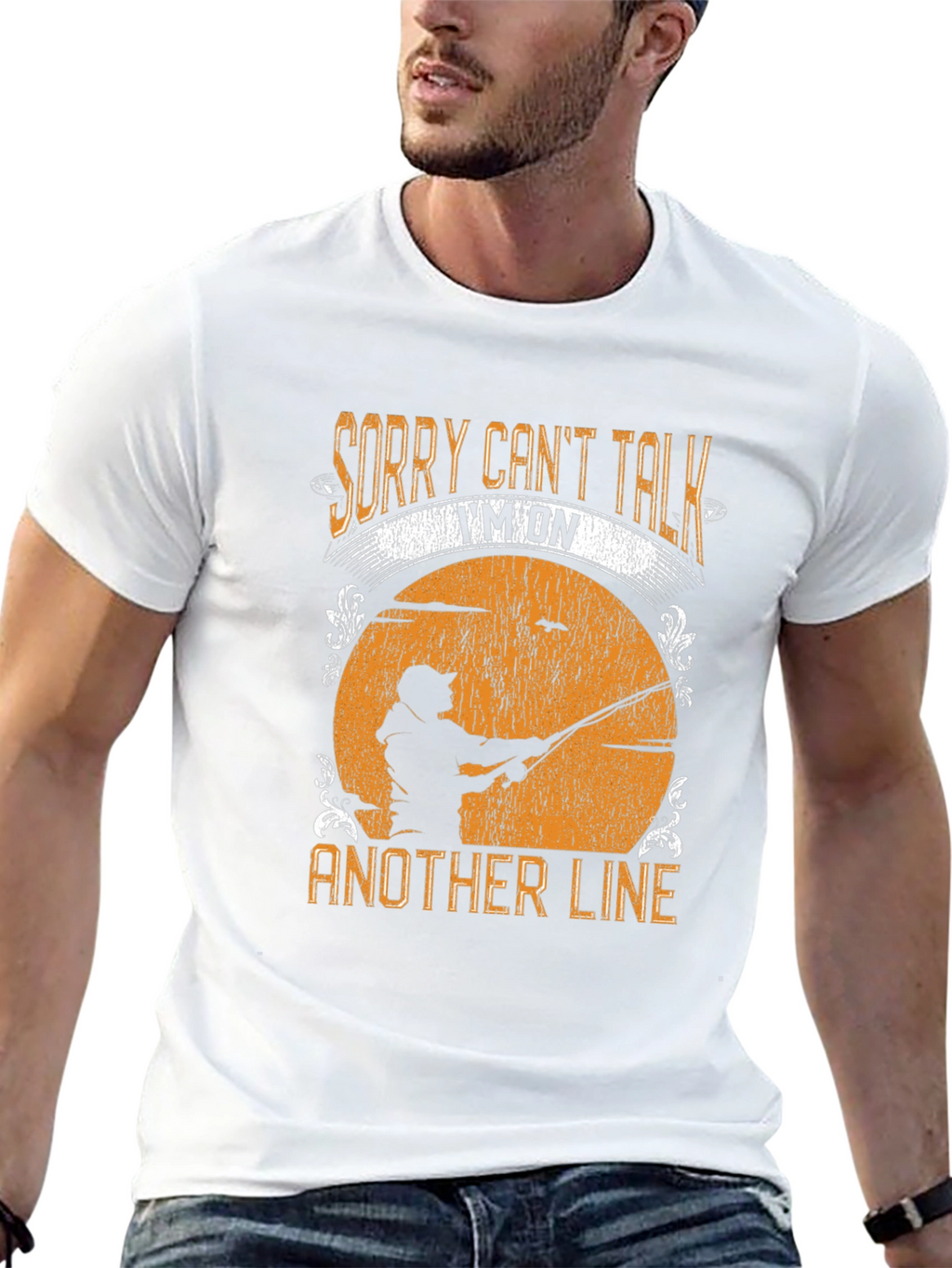 Sorry Cant Talk Fishing T-Shirt