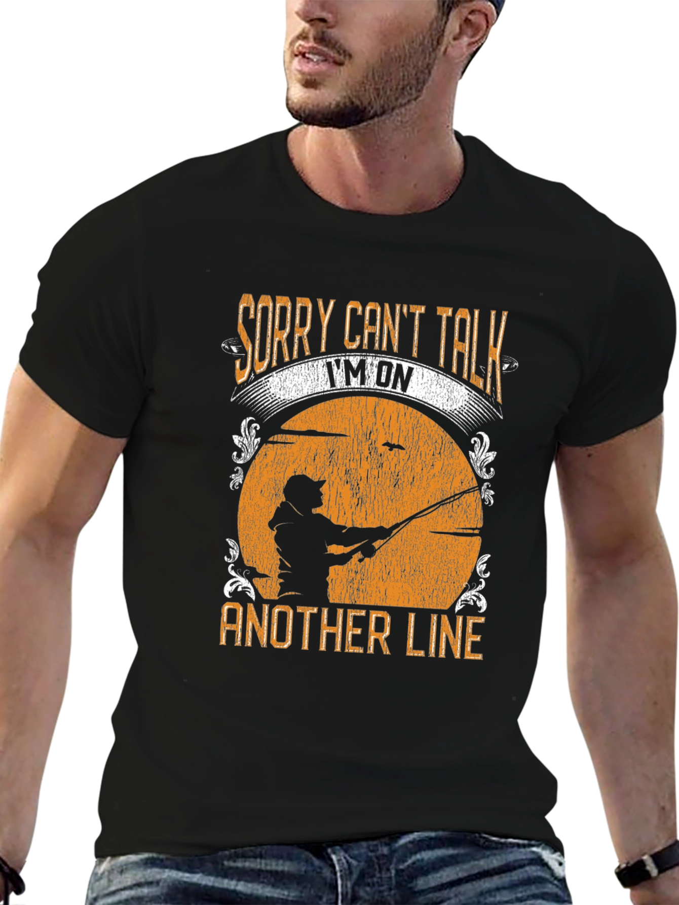 Sorry Cant Talk Fishing T-Shirt