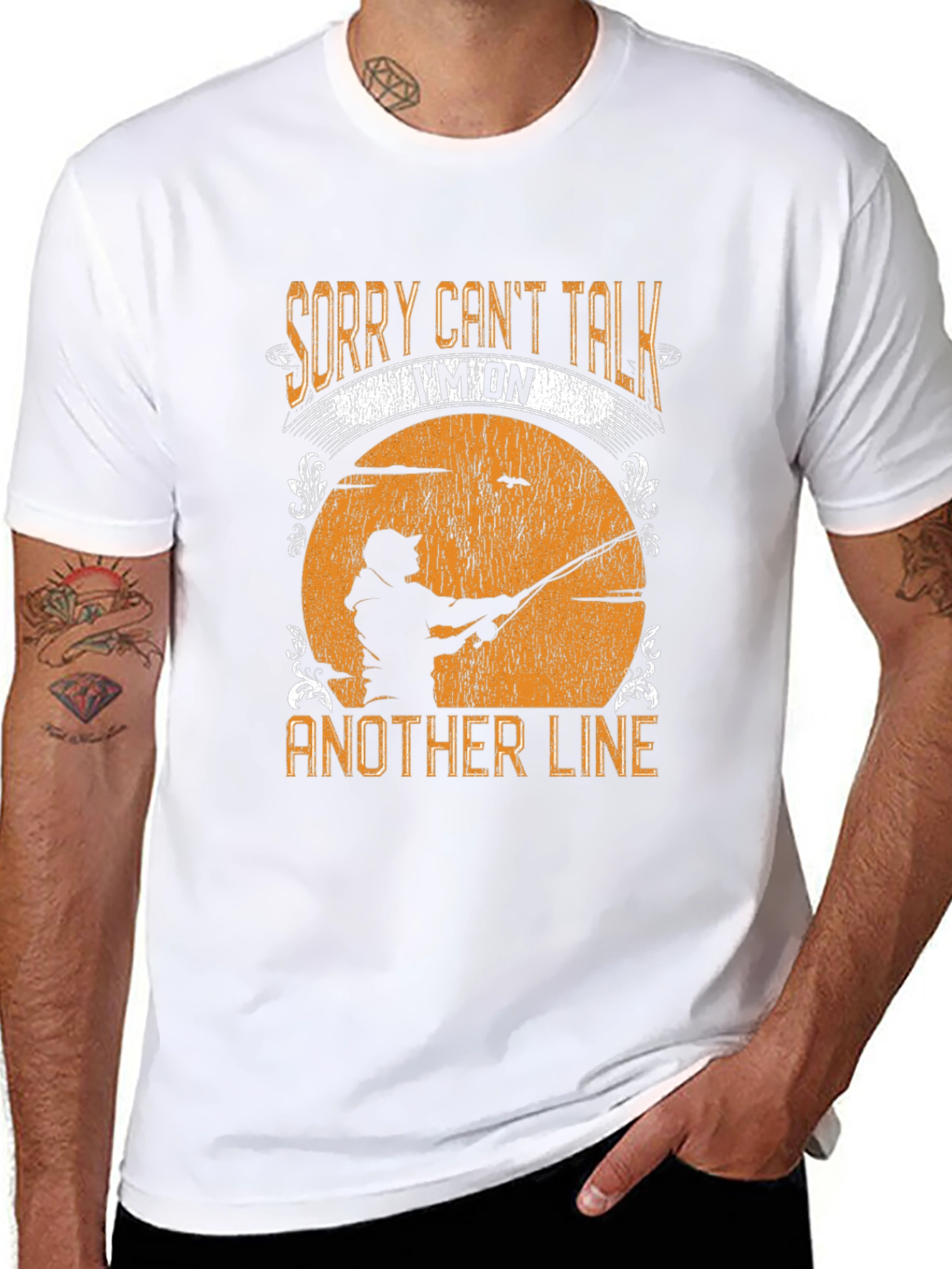 Sorry Cant Talk Fishing T-Shirt