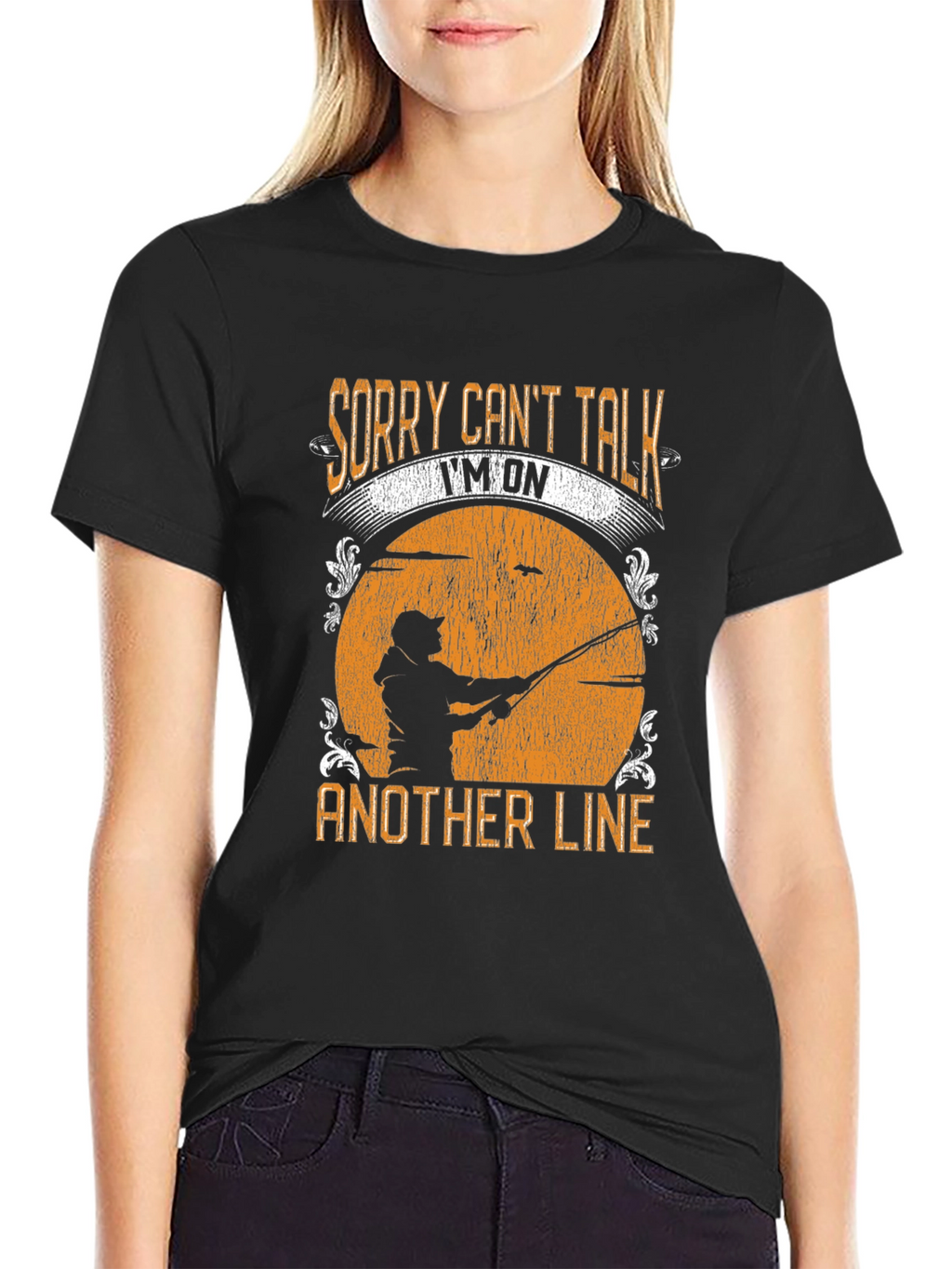 Sorry Cant Talk Fishing T-Shirt