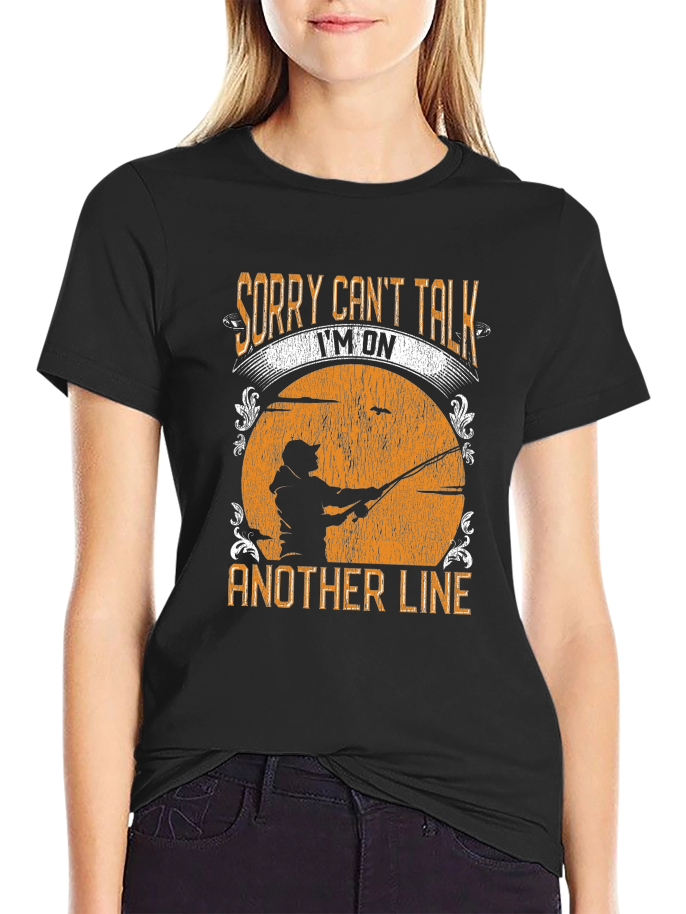 Sorry Cant Talk Fishing T-Shirt