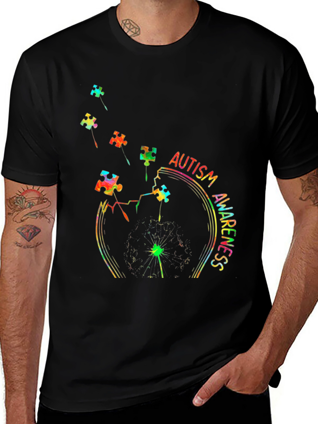 Autism Awareness Puzzle Piece Graphic Tee