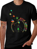 Autism Awareness Puzzle Piece Graphic Tee