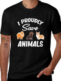I Proudly Save Animals T-Shirt Cute Dogs