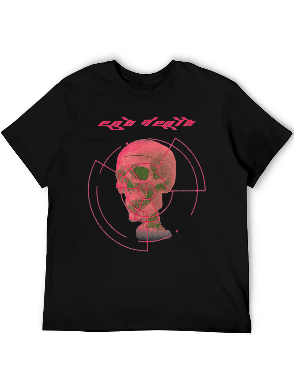 Ego Death Graphic Tee - Black Cotton Skull Print