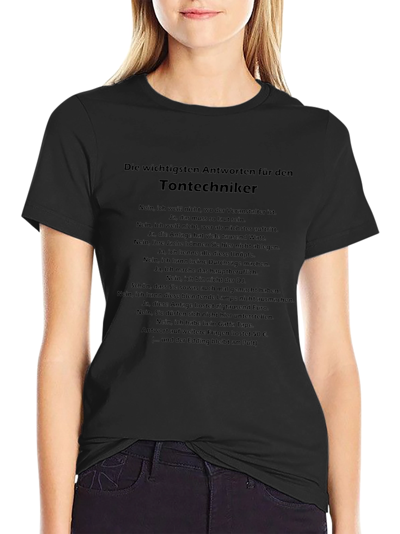 Sound Engineer Humor T-Shirt - Tontechniker