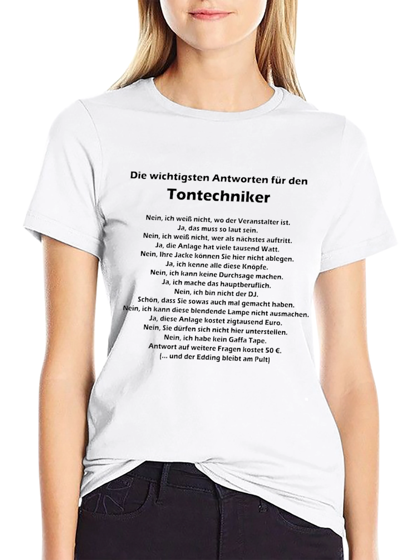 Sound Engineer Humor T-Shirt - Tontechniker