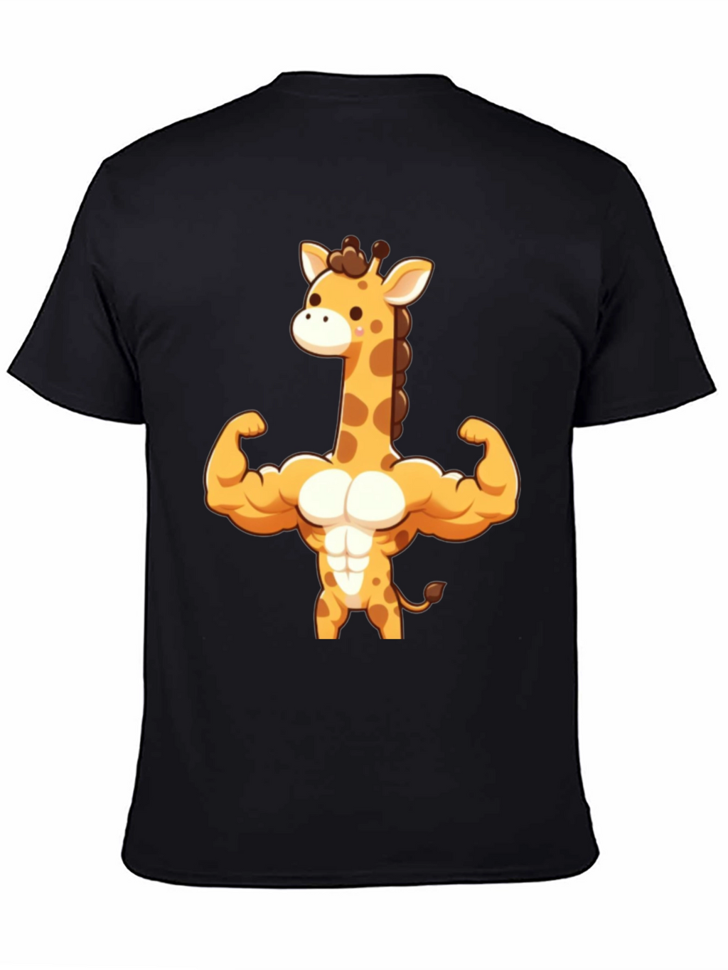 Muscle Giraffe T-Shirt - Black Cotton Tee