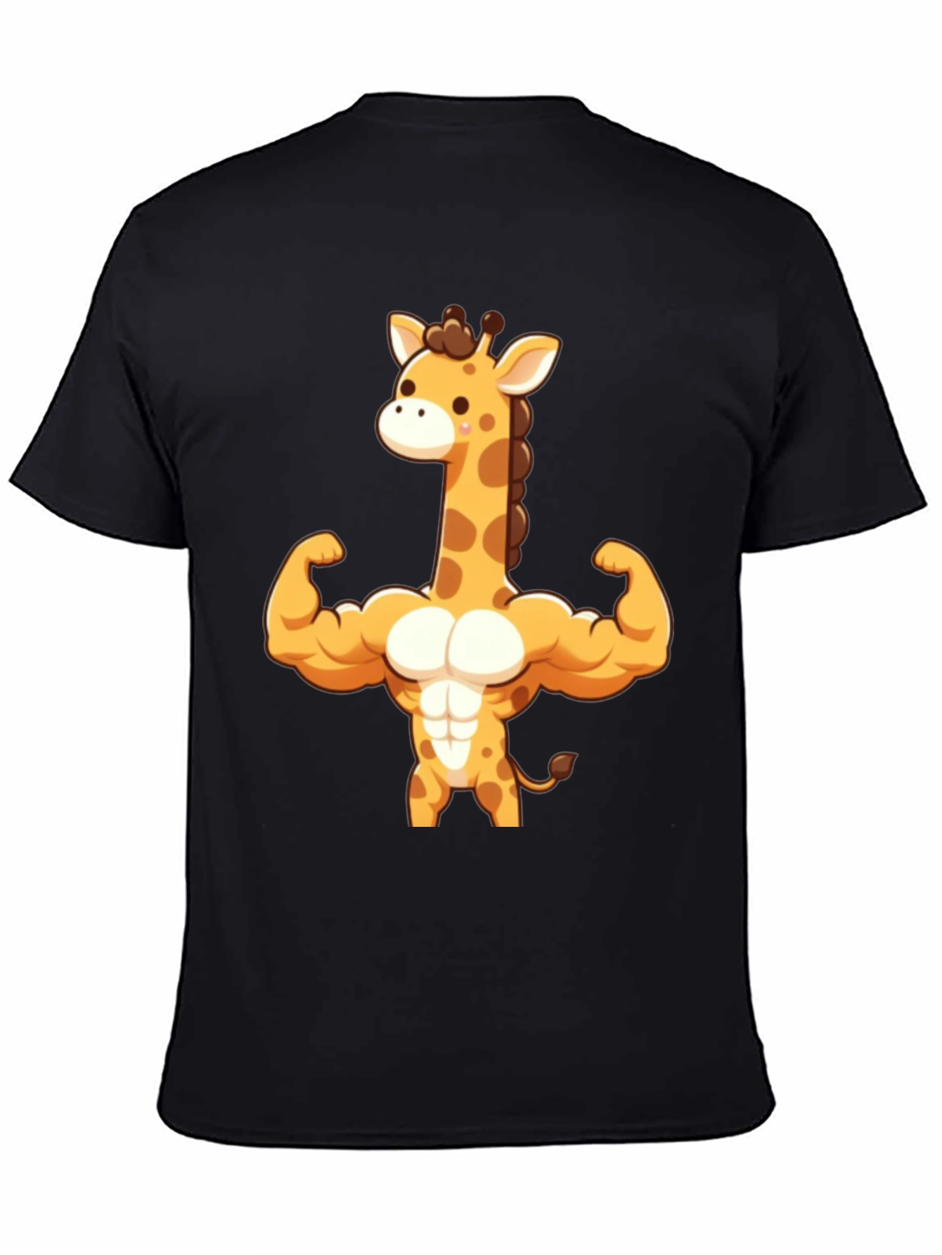 Muscle Giraffe T-Shirt - Black Cotton Tee