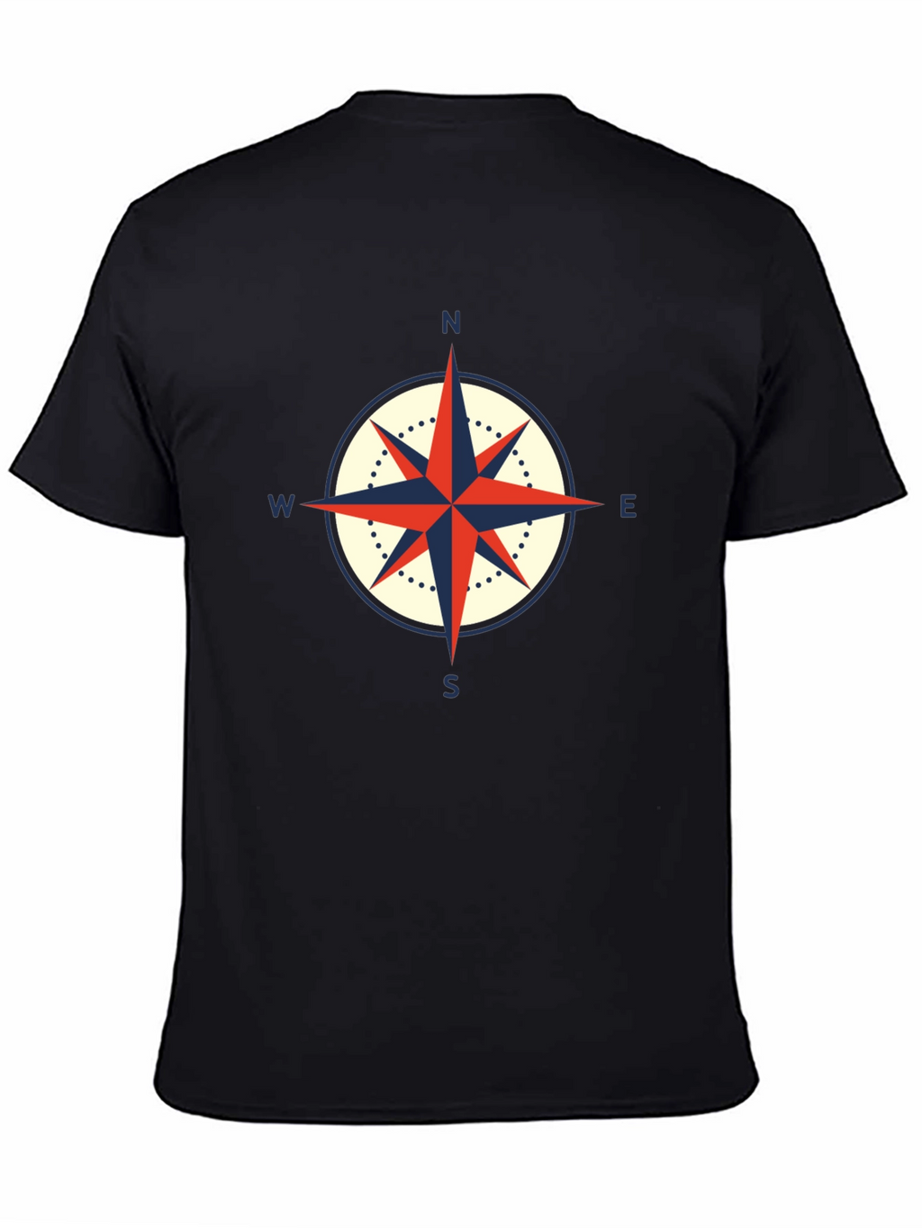 Compass Graphic Black T-Shirt - Nautical Style