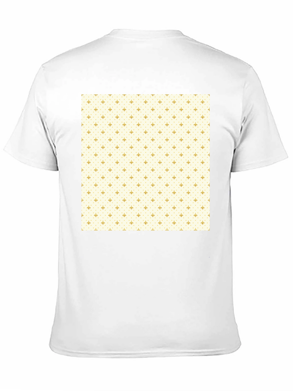 Classic Black T-Shirt with Fleur-de-Lis Pattern