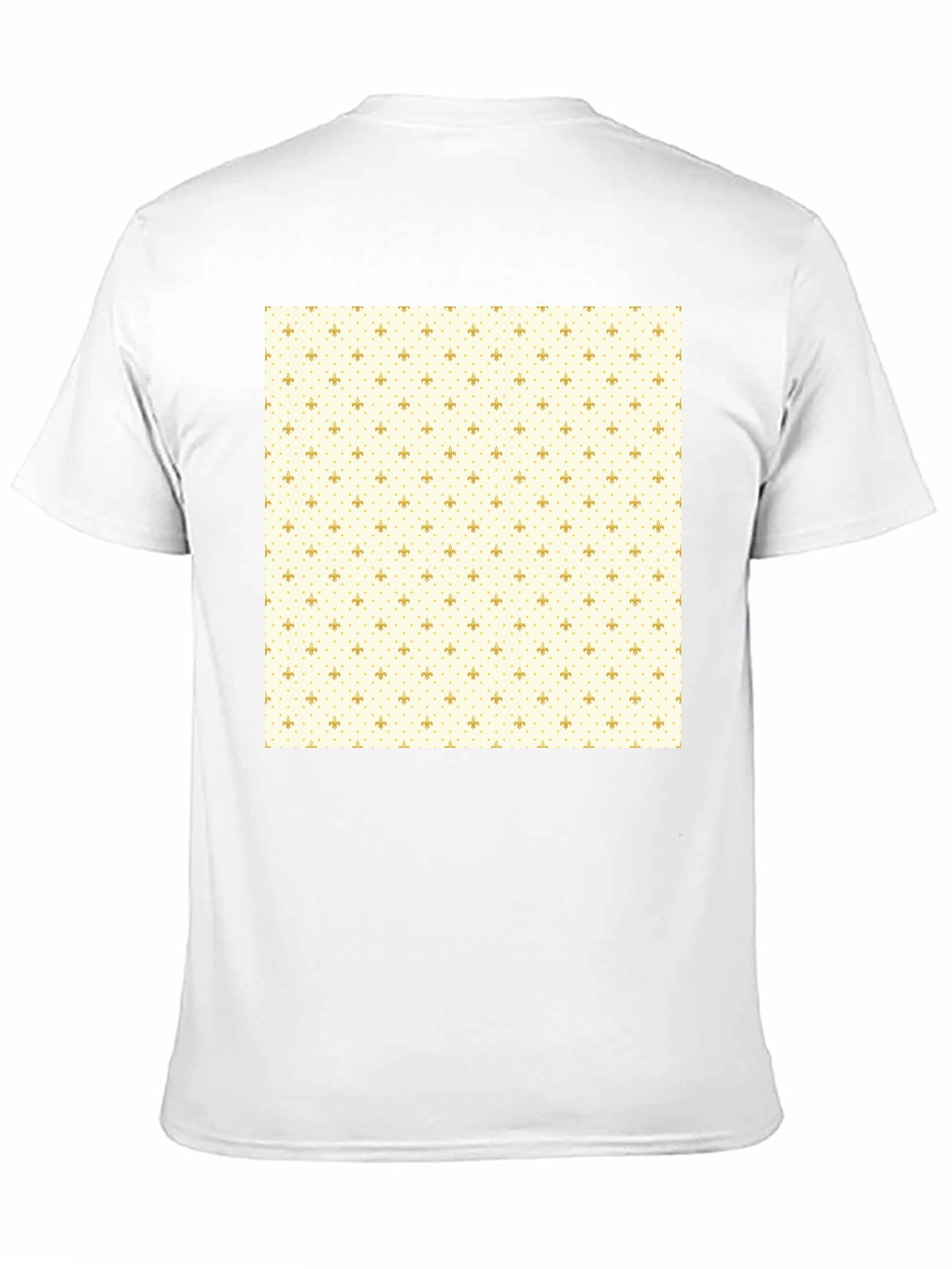 Classic Black T-Shirt with Fleur-de-Lis Pattern